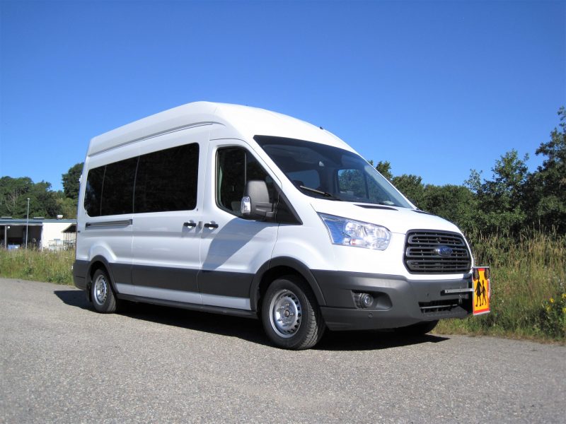 Ford Transit med Freno AWK-system för taxi och färdtjänst enligt Merit Specialfordon 2014, klass 1 utförande